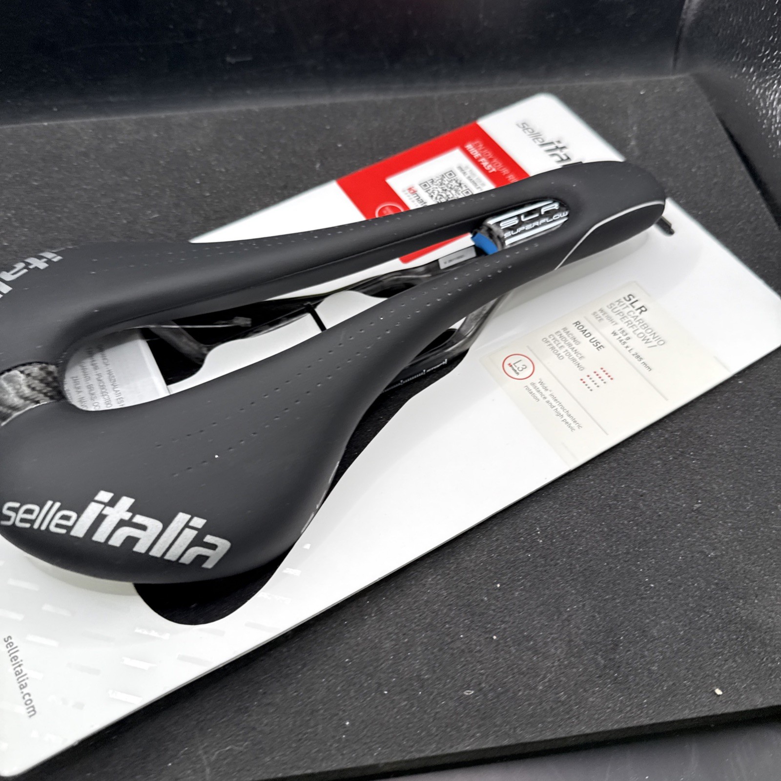 Selle Italia Slr Kit Carbonio Superflow Cycling Saddle Seat L3 145mm (9419-54)