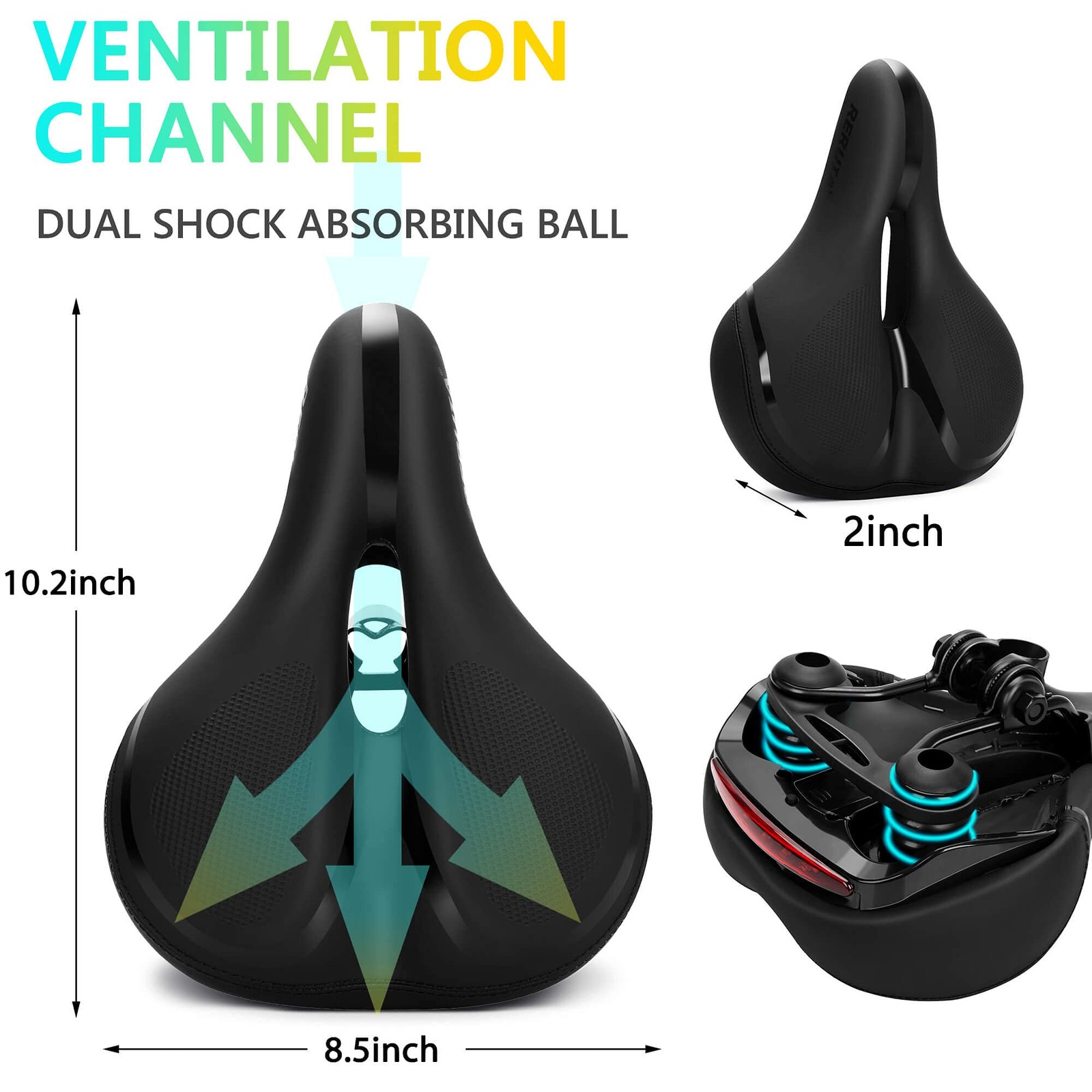 Comfortable Bike Seat with Light Breathable Memory Foam Padded Bike Saddle Du…
