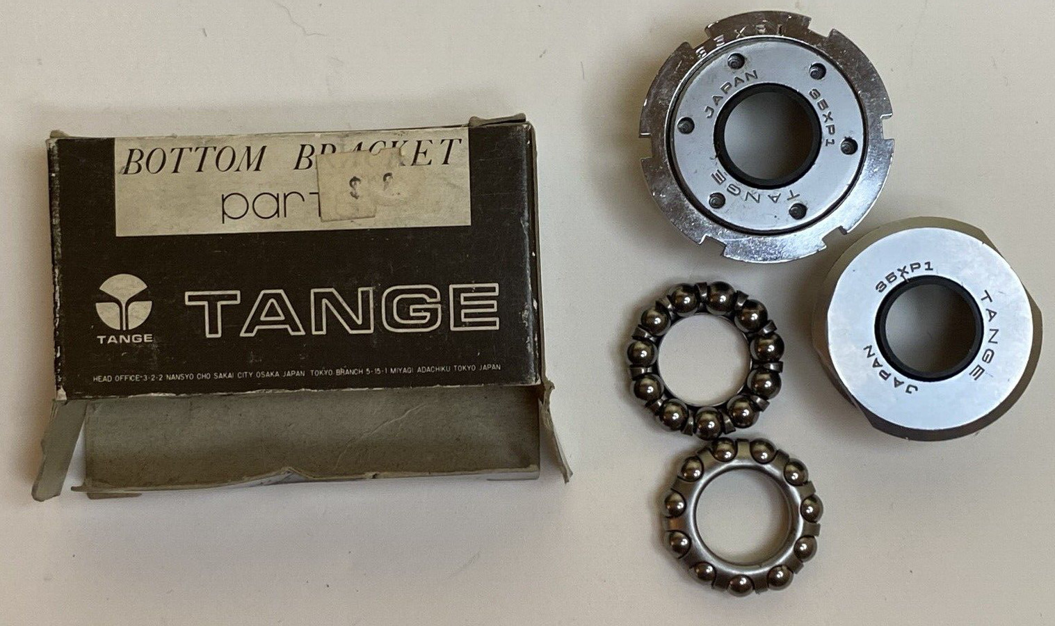 Vintage Tange Seiki Lot- Head Set, Bottom Brackets, Misc Bicycle Parts NOS