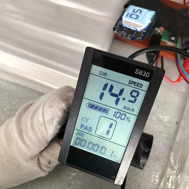 E-Bike 24V 36V 48V EBike S830 LCD Display Screen Control Meter Panel Bike.