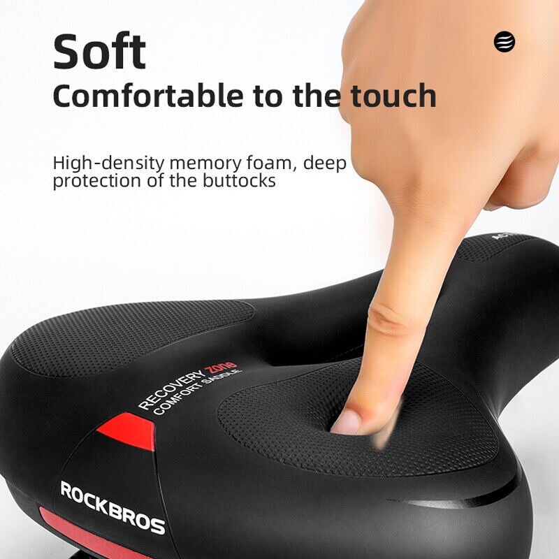 ROCKBROS Bike Seat Comfort Saddle Mountain Bicycle Soft Wide Bike Seat Cushion