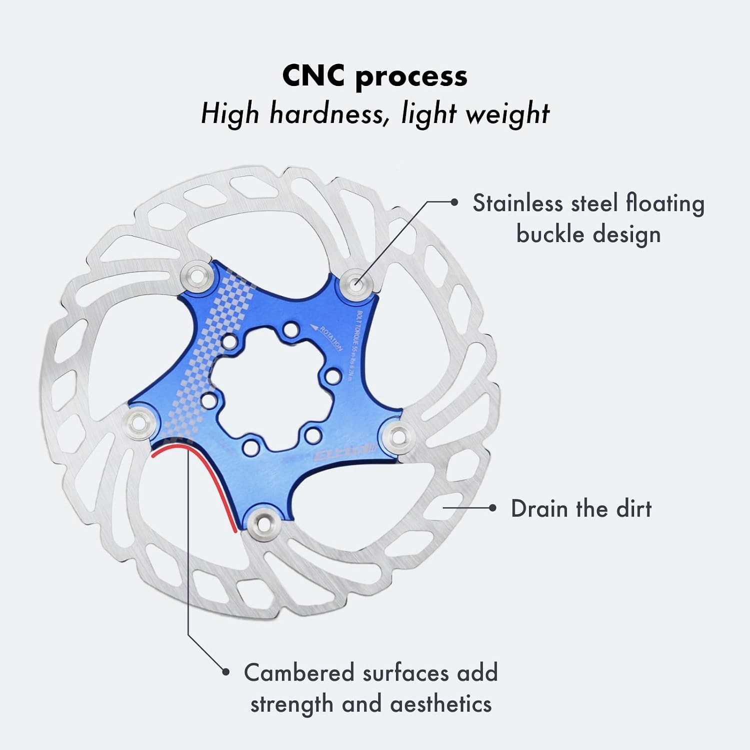 DJC Bike Brake Disc Rotor MTB Floating Brake Disc 140mm 160mm 180mm 203mm wit…