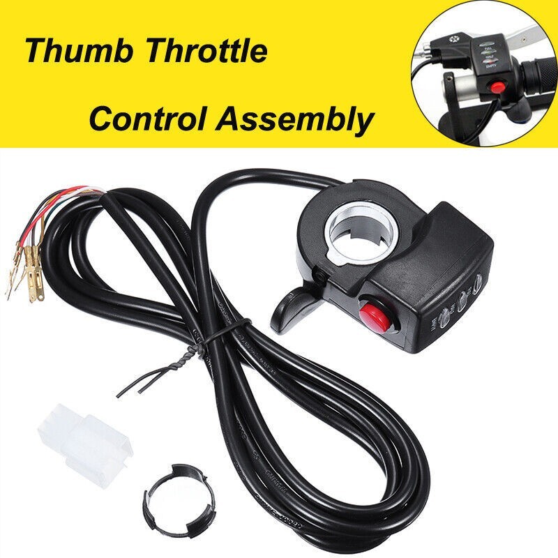 36V 48V Handlebar Battery Indicator Thumb Throttle Speed Control E-Bike Scooter