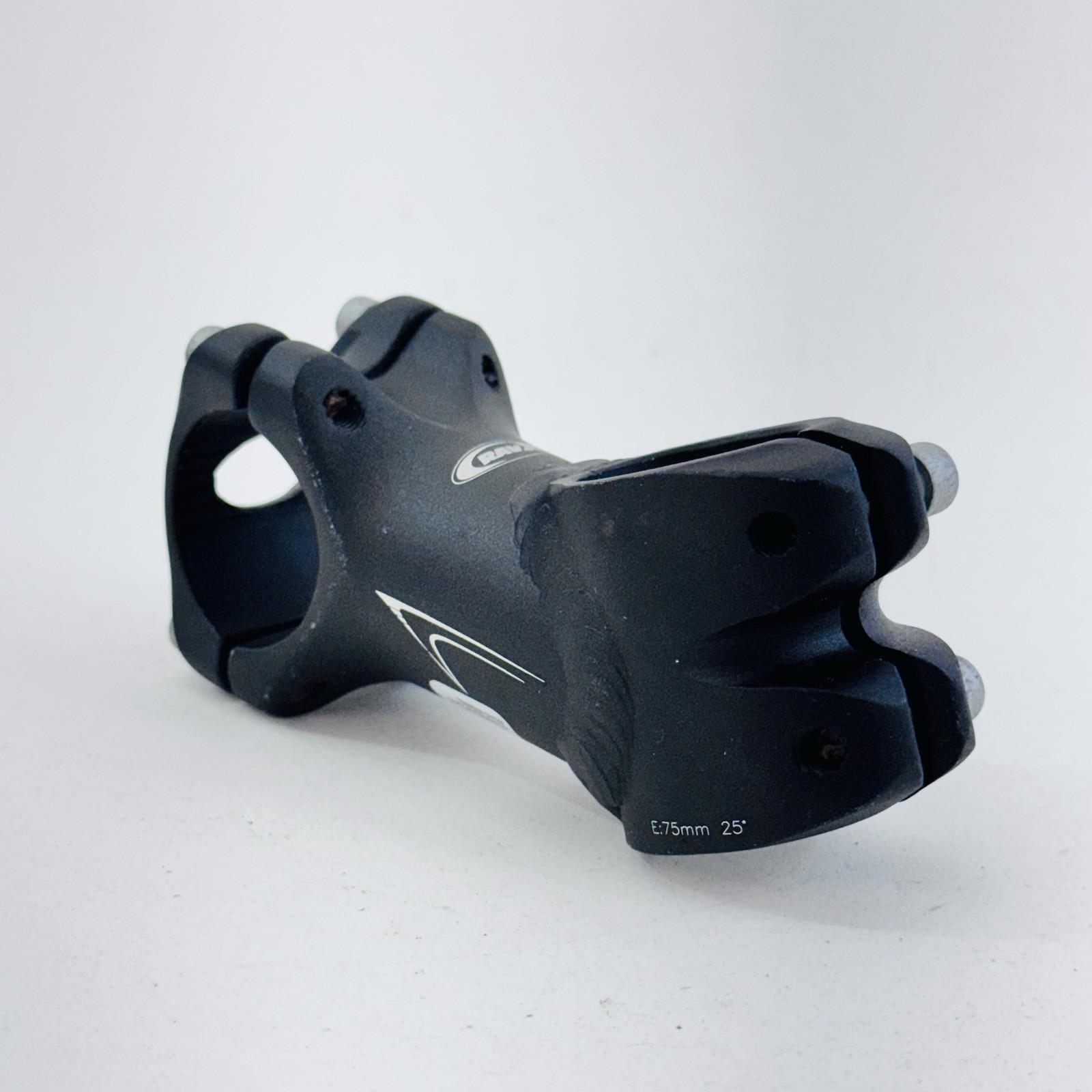 Vintage RavX Stem 1 1/8 in High Rider Threadless 31.8 mm MTB 75 mm Black A21