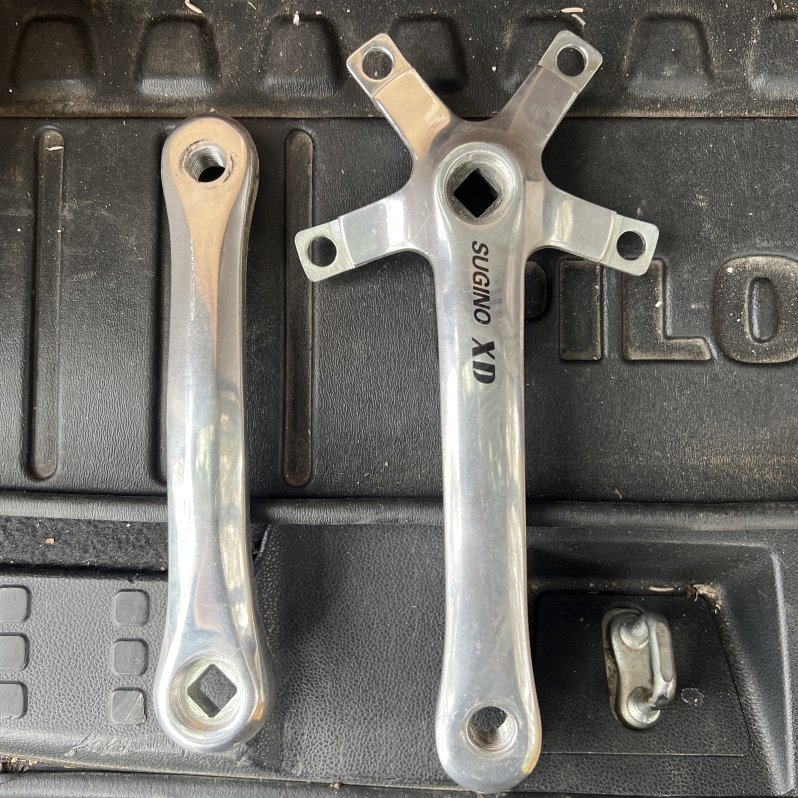 Bicycle Crank Arms Sugino XD 170 ARMS Square Ultralight Polished Aluminium