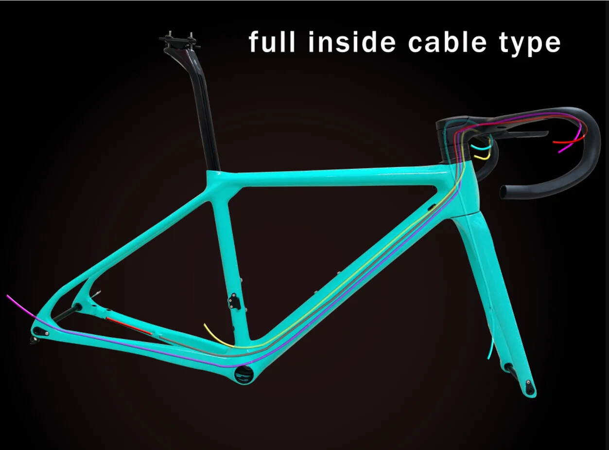Road Bicycle Internal Routing Cable Integrated Handlebars with Computer Mounts