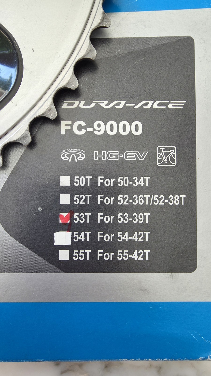 Shimano Dura-Ace FC-9000 53T HG-EV 11 Speed Chainring