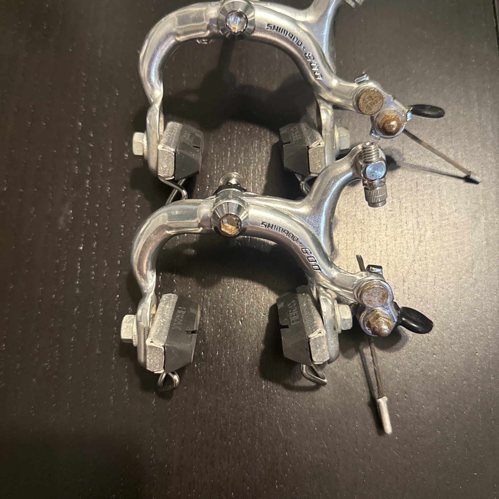 Shimano 600 Arabesque Vintage Brake Caliper Set Front Rear Nutted