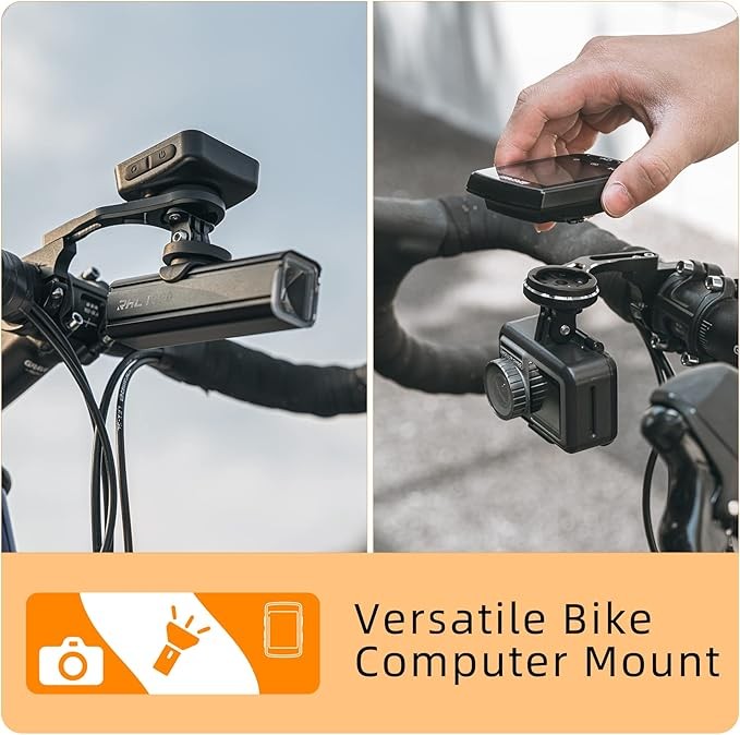 ROCKBROS Out Front Bike Mount Cycling Computer Mount for Garmin, Bryton, GoPro