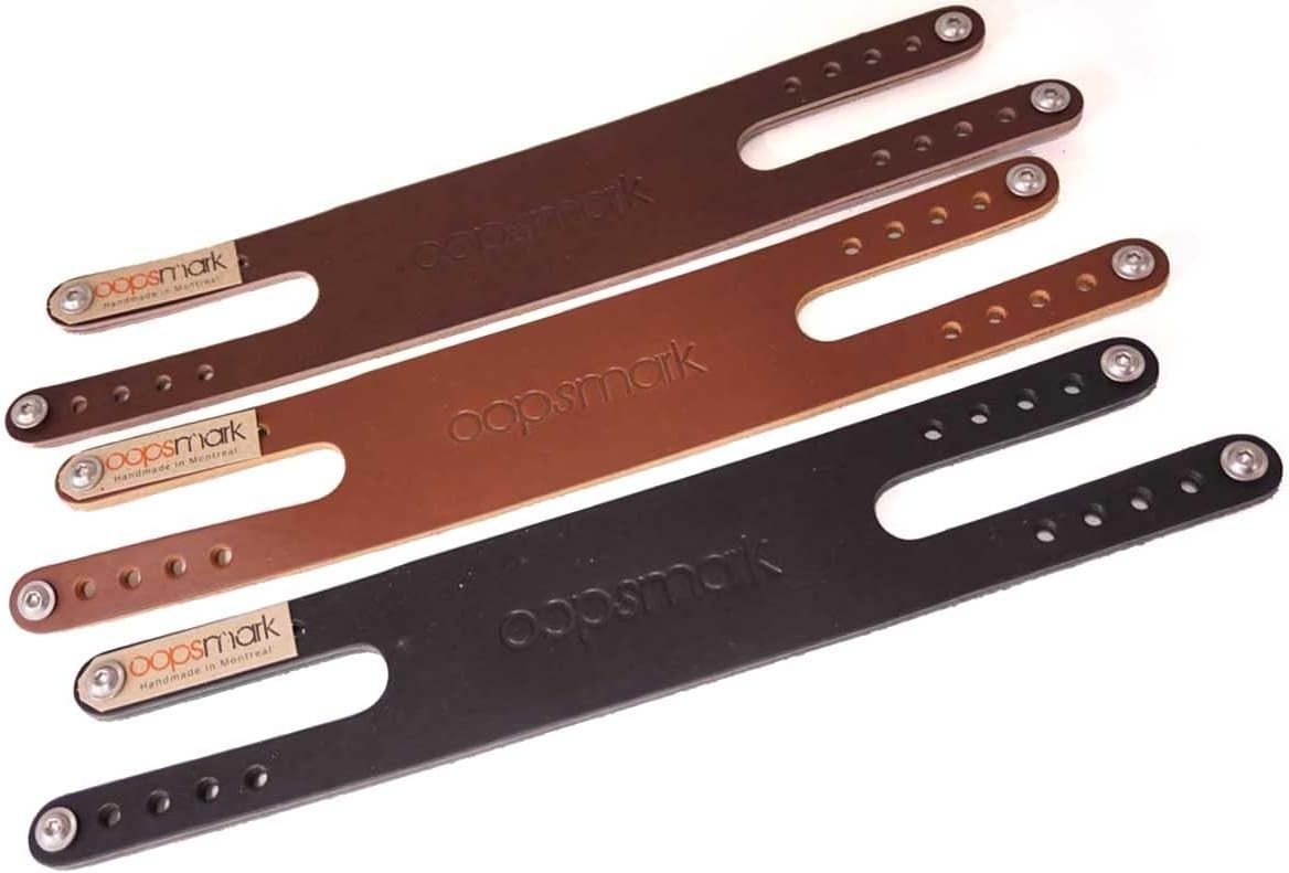 Modern Leather Pedal Straps – Stainless Steel Hardware