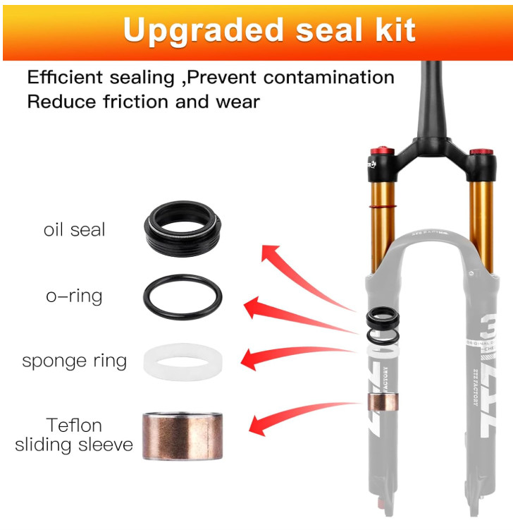 ZTZ 29in MTB Air Suspension Fork, Tapered Tube, 120mm Travel, 9mm QR