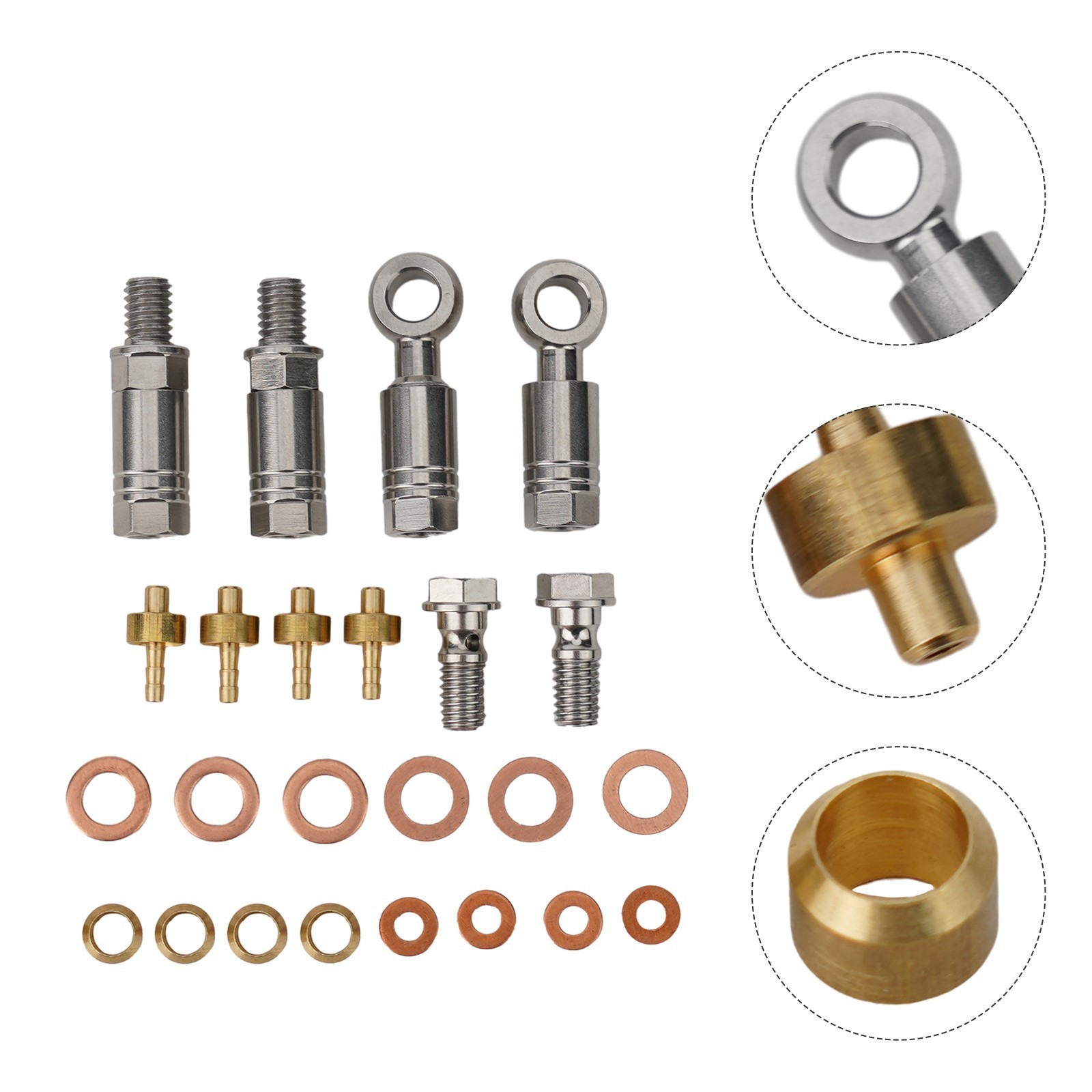 ABS + Metal Disc Brake Hose Connector Kit For Hope Line,Tube Length 2.5m Kit