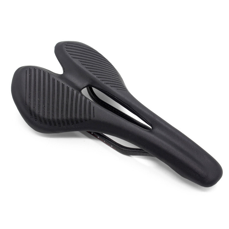 Carbon Fiber Leather Saddle Oval Rail 7x9mm Mountain Road Bicycle Seat 270*143mm