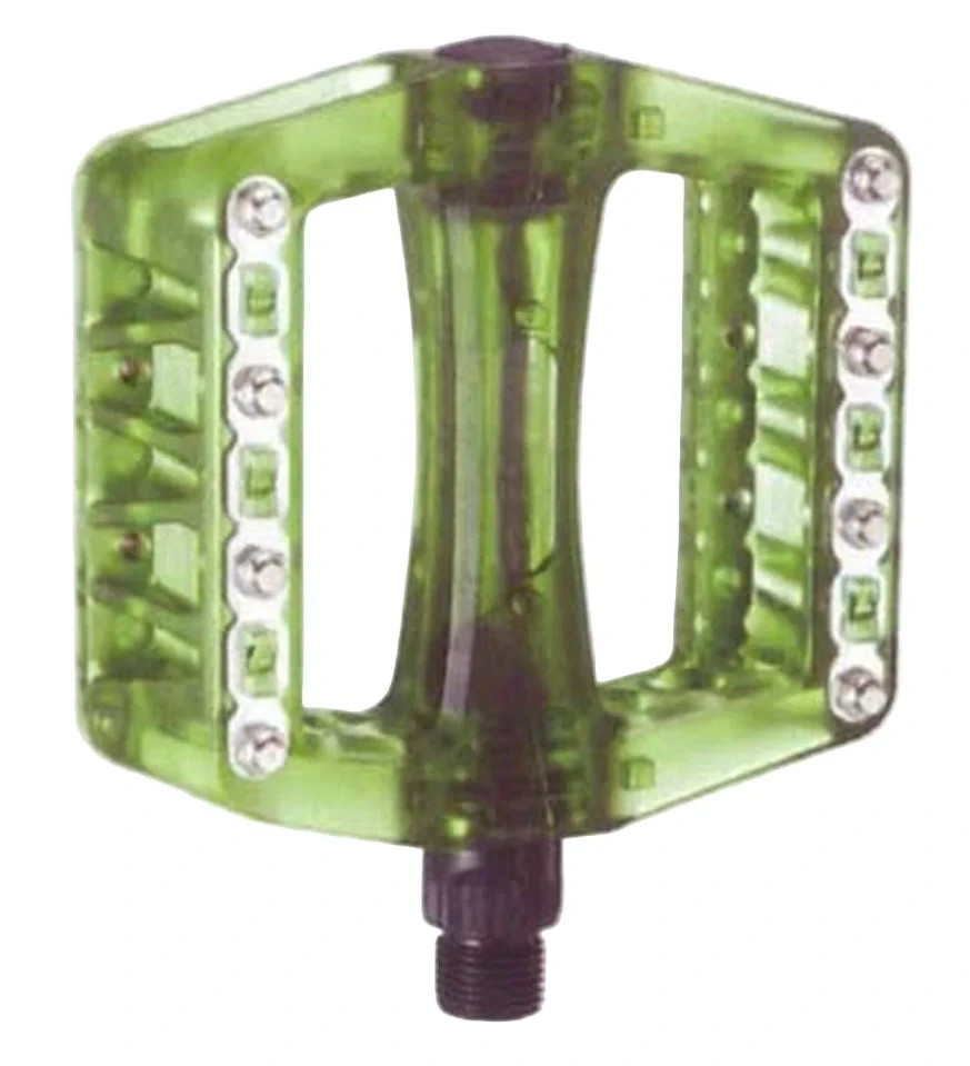 X-Tech BMX Pedal 9/16 Inch Plastic & Metal Pins GREEN
