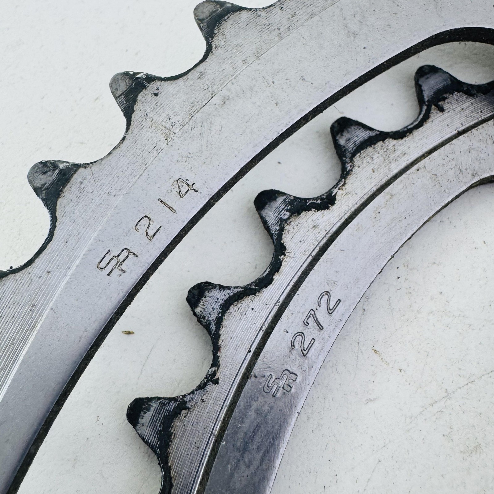 Vintage SR EDGE Double Crankset Road Bike170mm 52/42T Silver Japan A22
