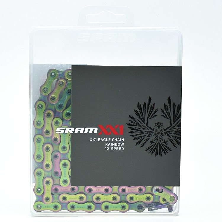 SRAM XX1 Eagle AXS 12-Speed 126-Link Nickel Rainbow Bike Chain CN-EAGL-XX1-A2