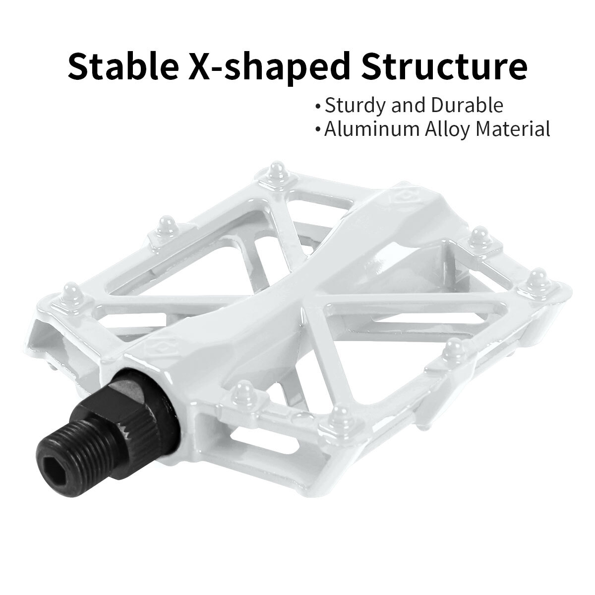 1Pair 9/16″ Bike Pedals Mountain Road Bicycle Flat Platform Non-Slip MTB Cycling