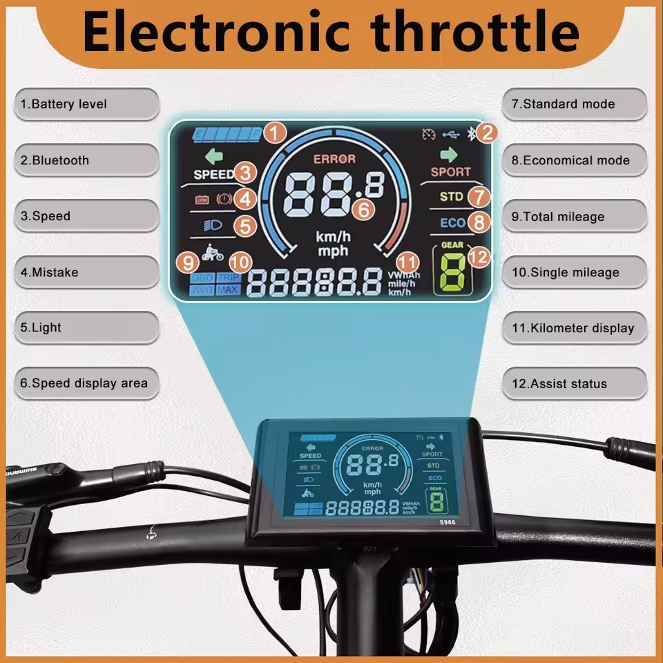 JN Ebike Sin Wave Controller 15A 17A 22A 25A 30A 250W-1000W 36V/48V with Display