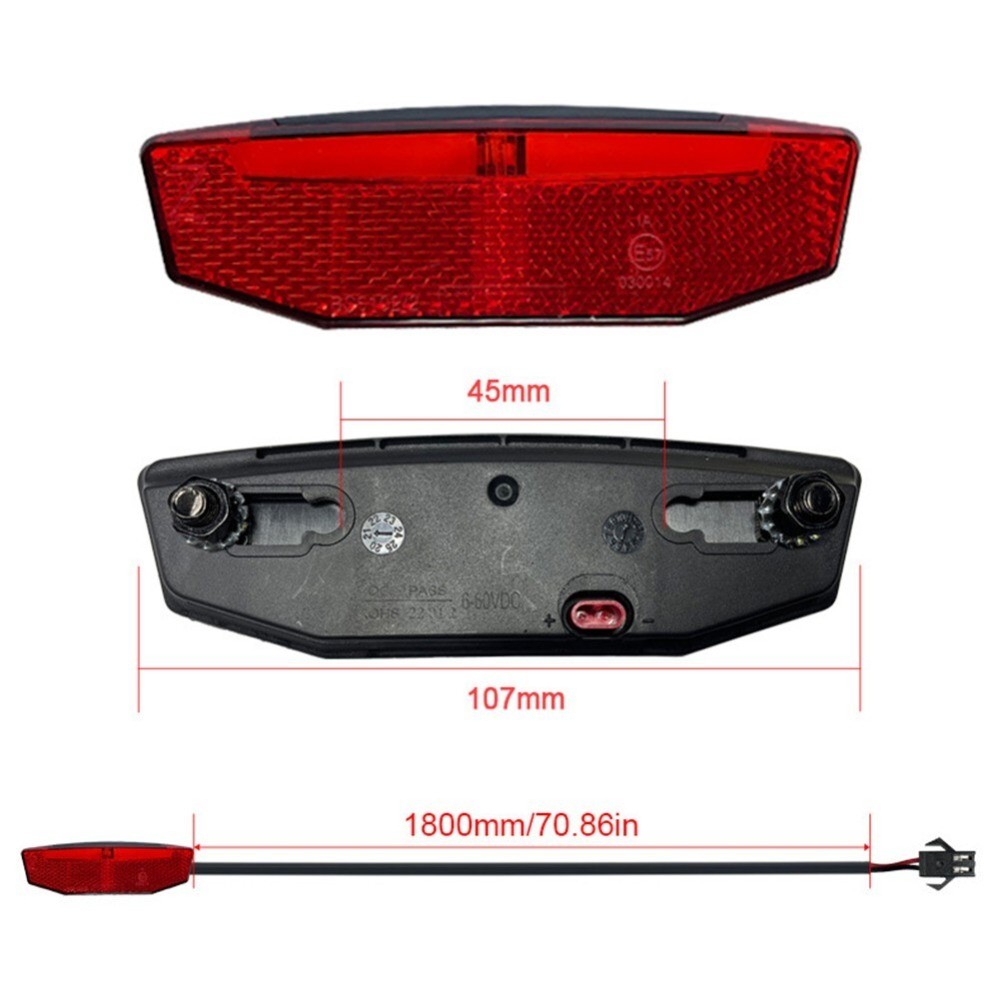 Electric Bike Light Ebike Headlight Tail Lights LED Brake Lamp Kit