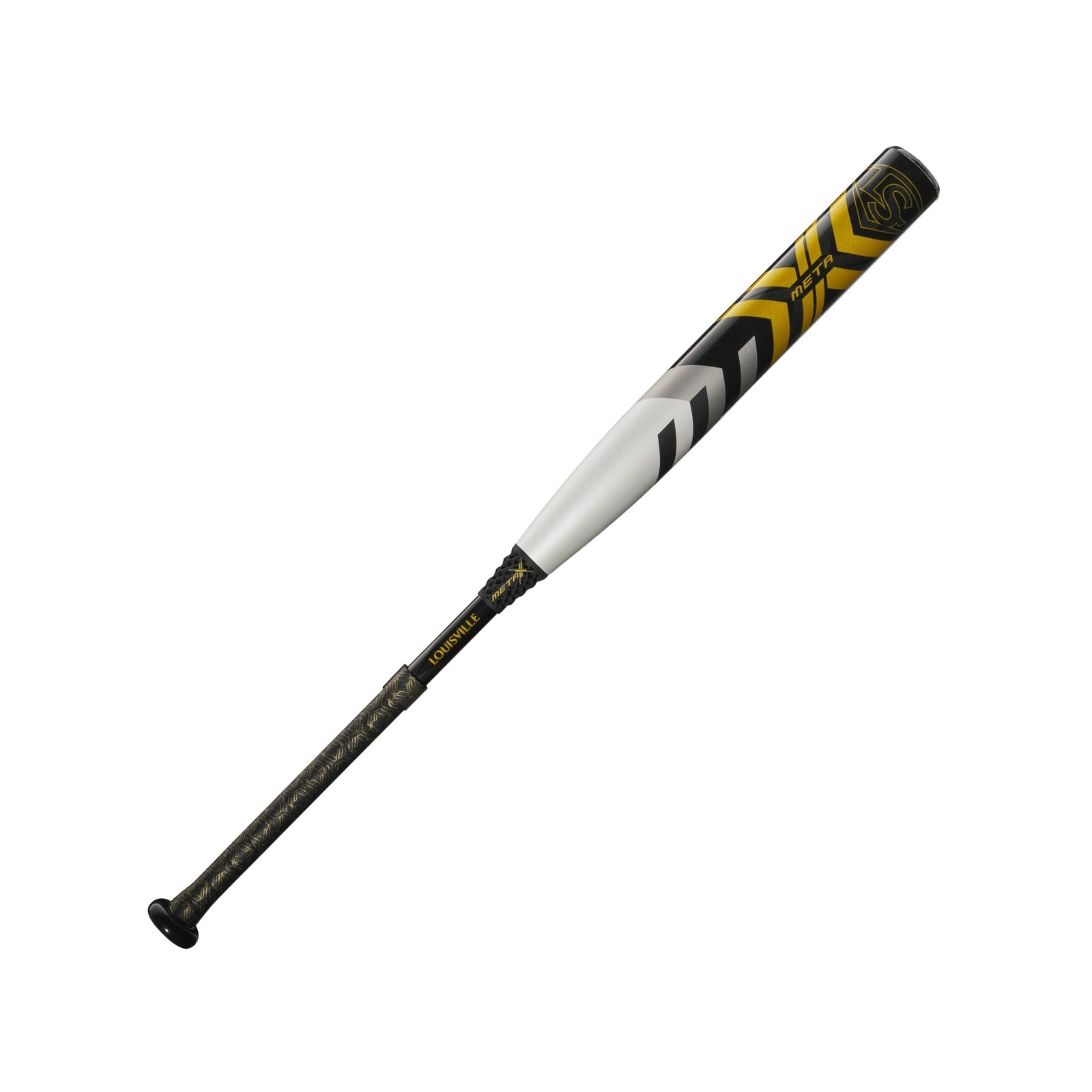 Louisville Slugger 2024 Meta Fastpitch Bats: -8 Drop 34″/26 oz Black/White/Gold