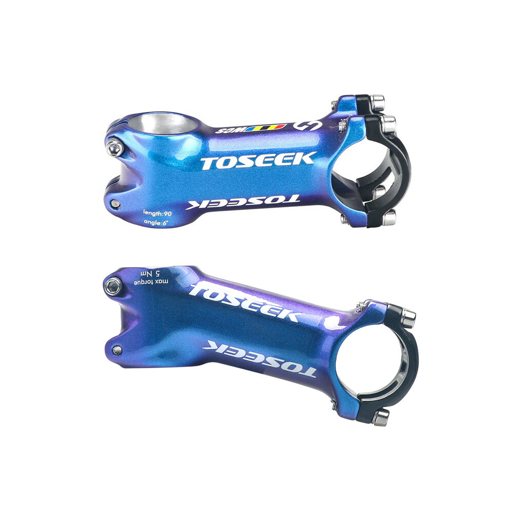 TOSEEK Bicycle Stem 6°/17° Aluminum Mountain Road Bike Stem 60-110mm 28.6*31.8mm