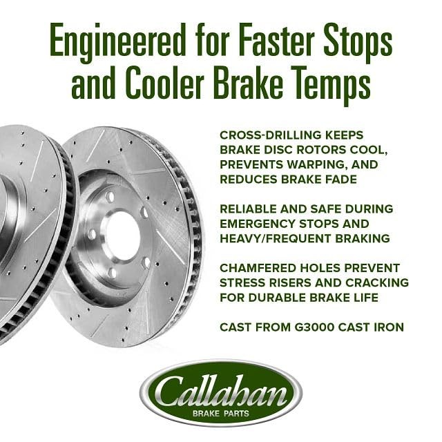 Rear Brake Kit For Kia Rondo 2007-10 – Drilled & Slotted Disc Rotors with