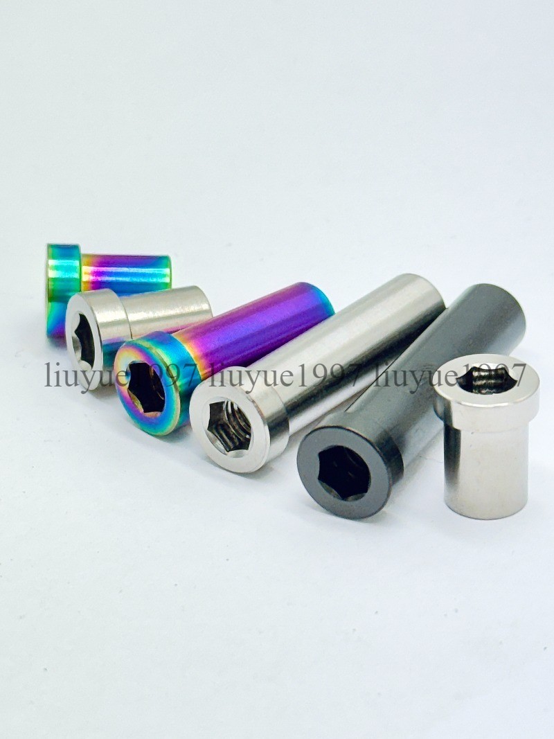 Titanium M6 Brake Caliper Mount Recessed Pivot Bolt Nut 13mm-35mm for Fork Frame