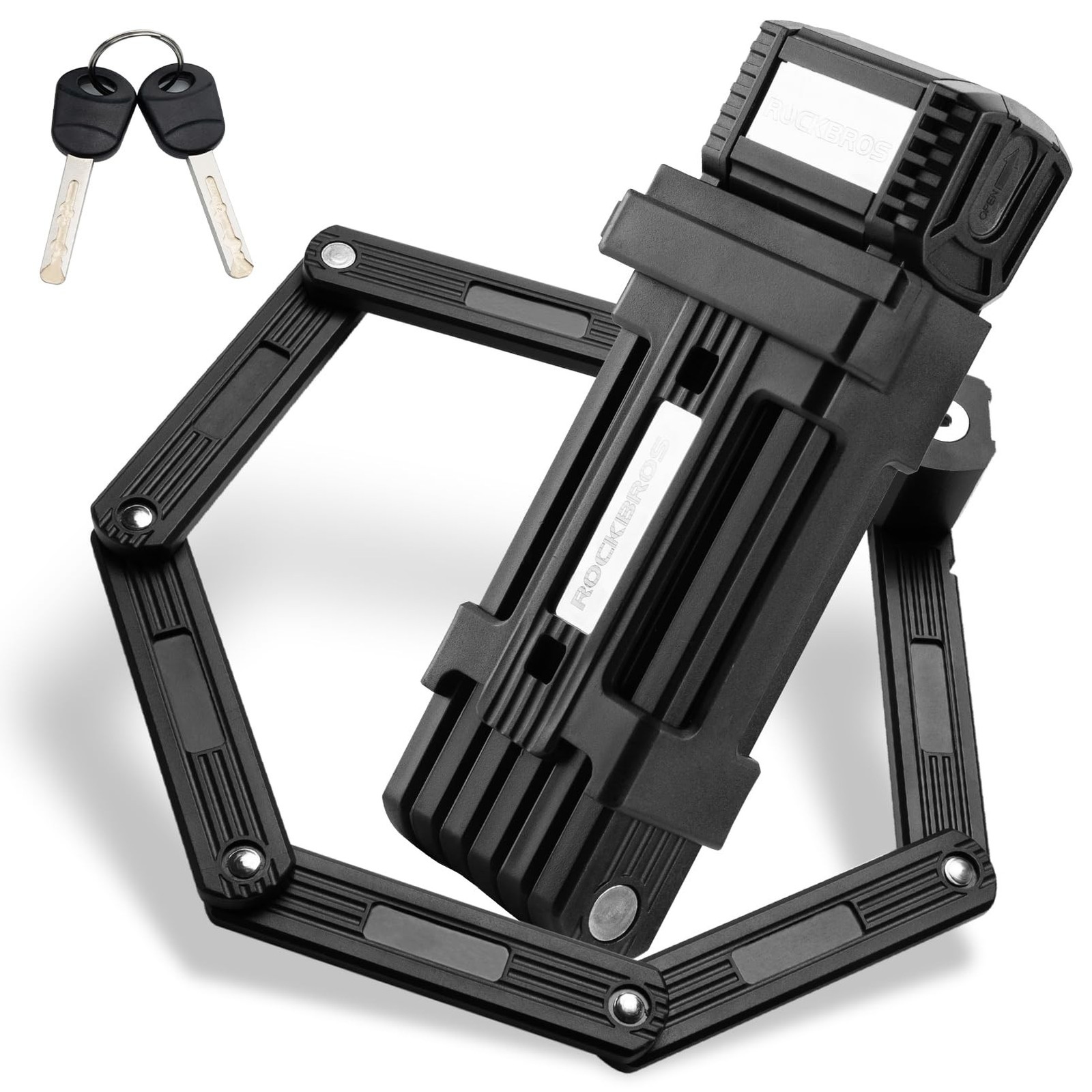 ROCKBROS Folding Bike Lock 3.3 lbs Key Lock Anti-Theft Alloy Steel | Heavy-Du…