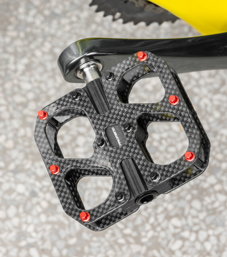 PROMEND Ultralight 220g Carbon Bicycle Pedals Titanium Axis MTB Road Bike Pedals