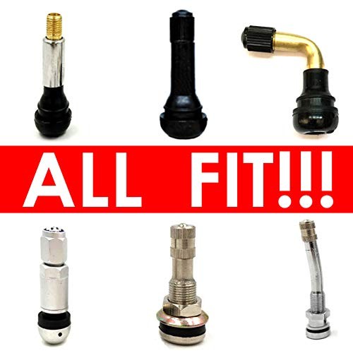 Brass (8 Pack) Tire Valve Caps Silver, Premium Metal Rubber Seal Tire Valve