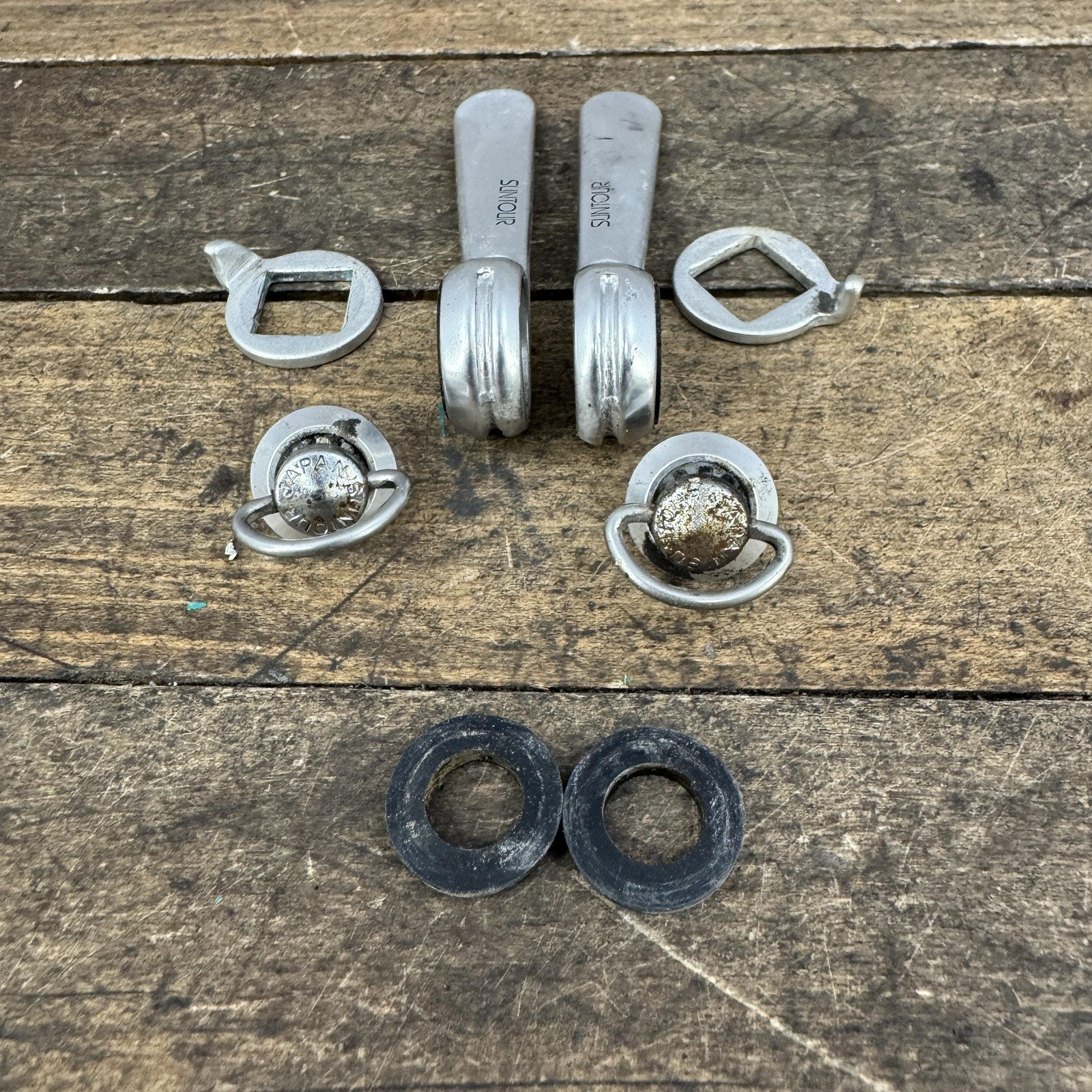 Vintage SunTour 6 Speed Downtube Friction Shifter Set Friction 6s Cyclone Superb
