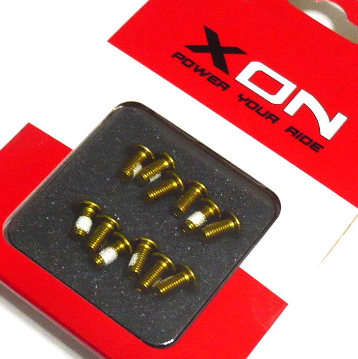 gobike88 XON XSS-02 Disc Rotor Screws / Bolts, M5x10mm, Gold, N78