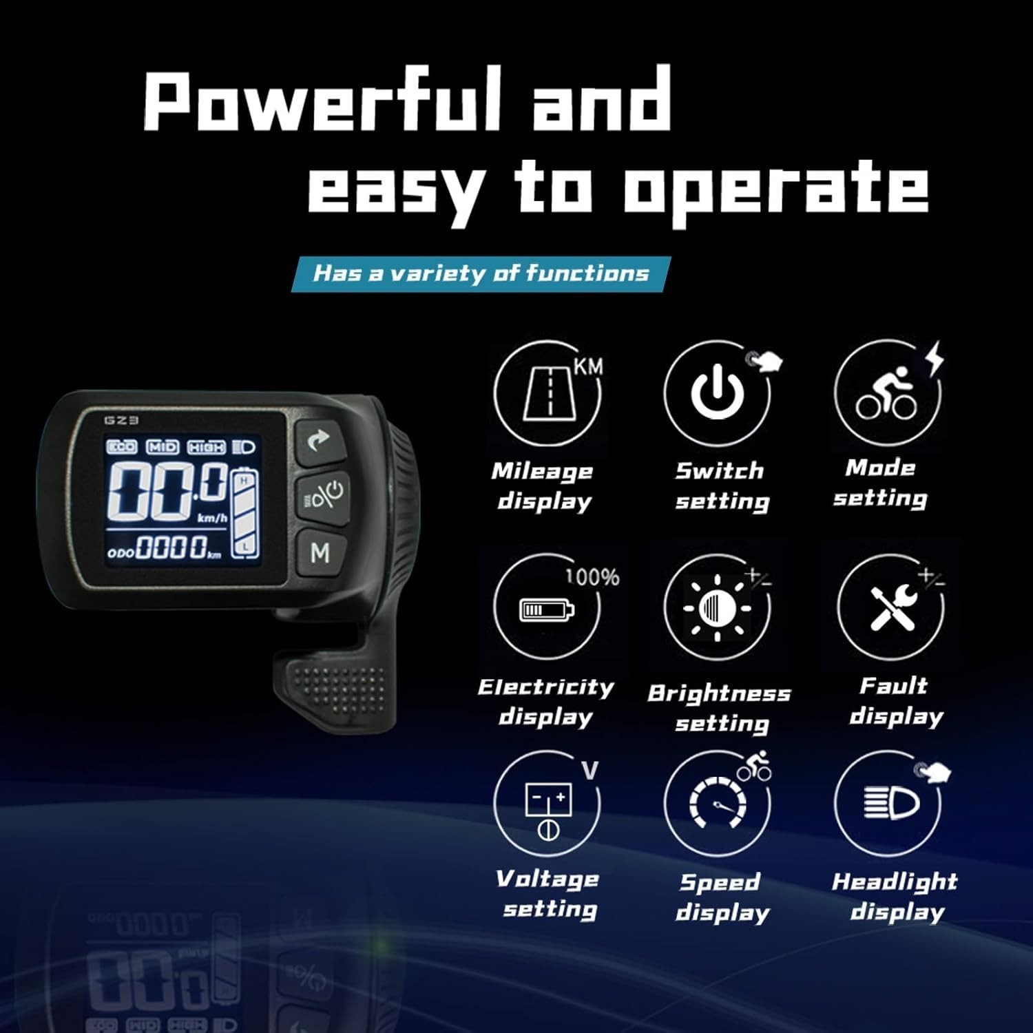 48V Ebike Controller Kit 500W Brushless Motor LCD Display