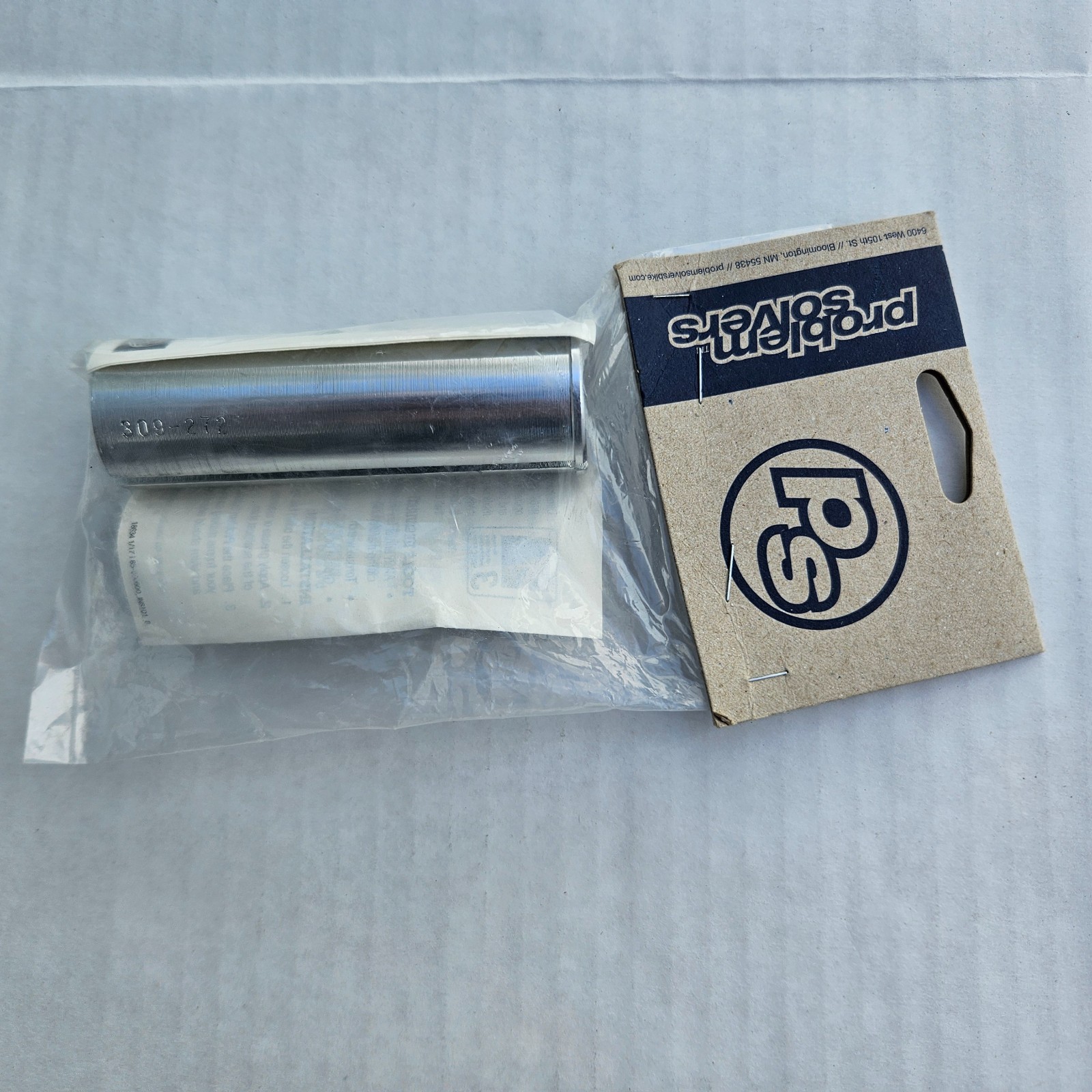 New Problem Solvers 3.7mm Seatpost Shim 27.2 to 30.9 Silver 27.2mm to 30.9mm