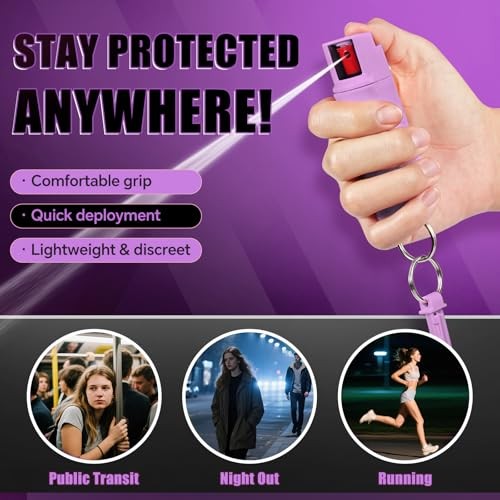Pepper Spray, Maximum Police Strength, 0.54 fl oz, Quick Release Purple