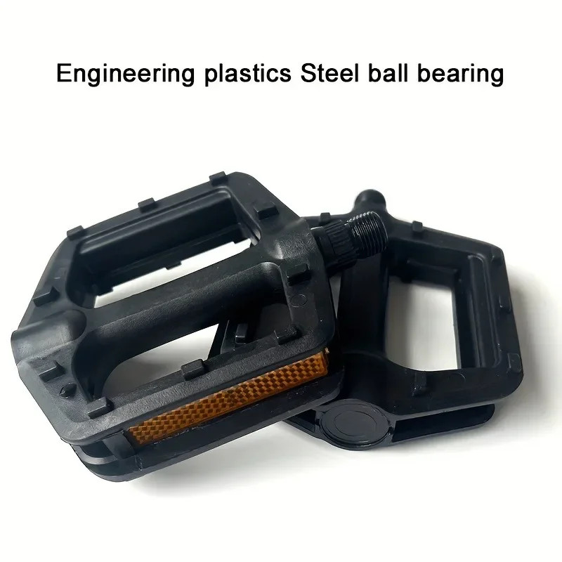 Bike Pedals Pair Anti Slip Bearing Reflector MTB Road Cycling Pedals