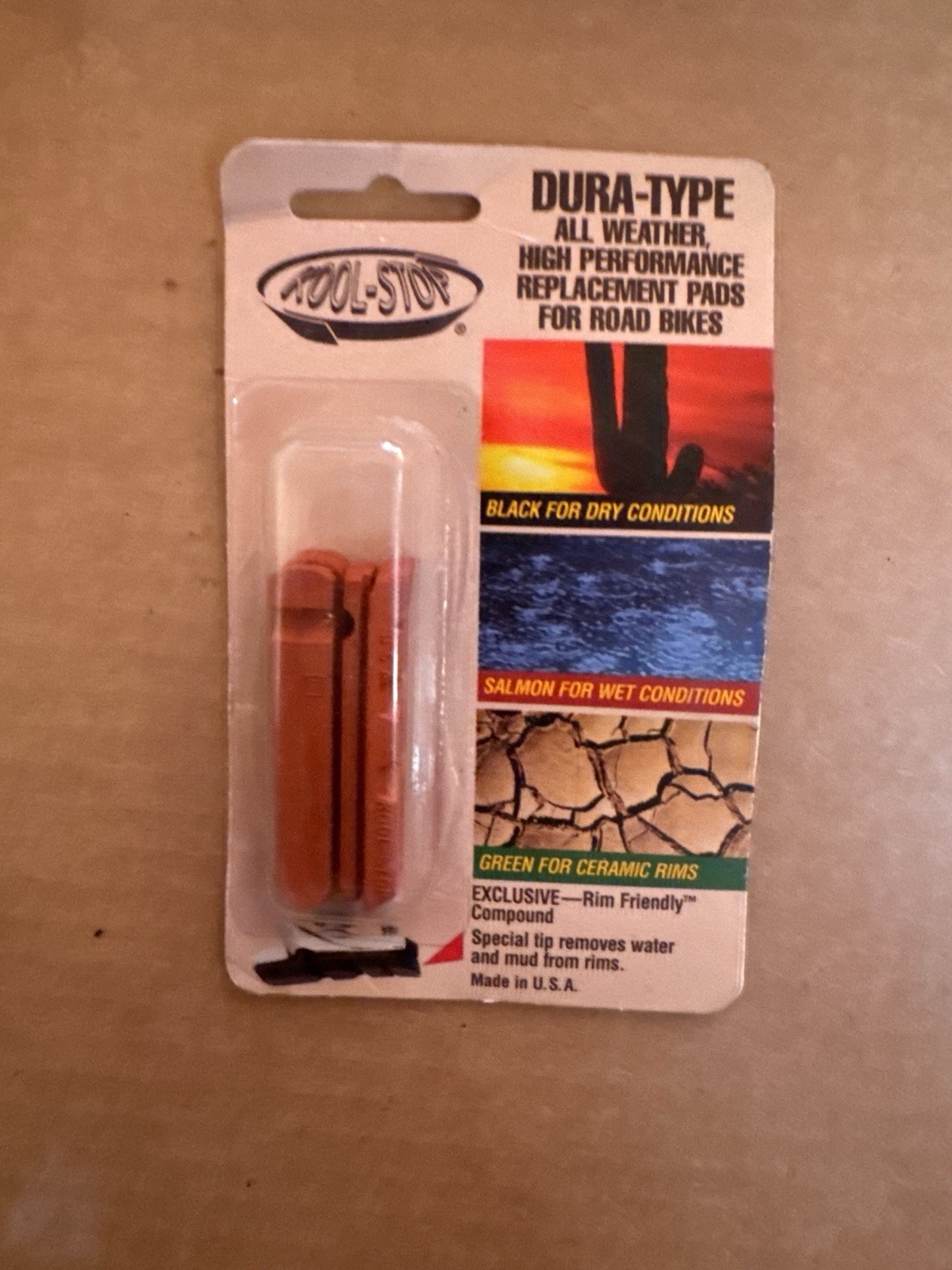 NOS Kool-Stop KS-DURASA Salmon Road Bike Brake Pads Dura-Type USA Vintage