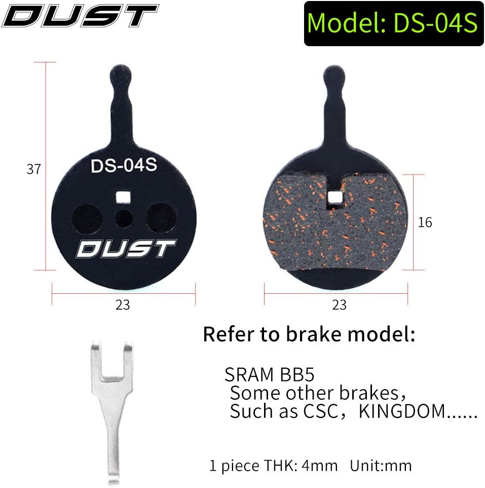 4 Pairs Bicycle Bike Disc Brake Pads for Avid Mechanical BB5,BB-5 MTB Bike(Semi-