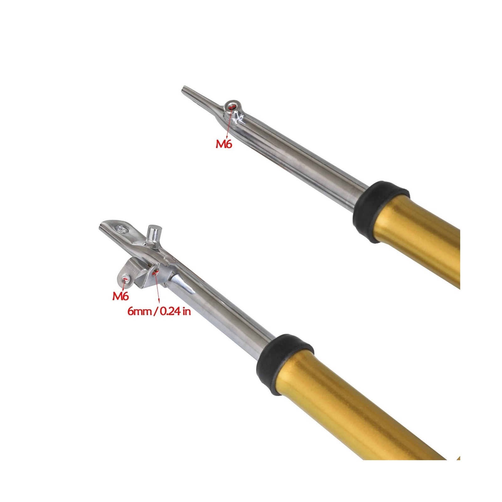 Front Fork Suspension Shock Assembly 19.69 Inch 500mm Length 0.91 Inch 23mm D…