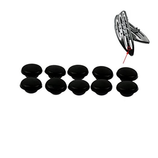 Gloss Black Rubber Pads for Harley Floorboard Foot Rest – 10 Pieces