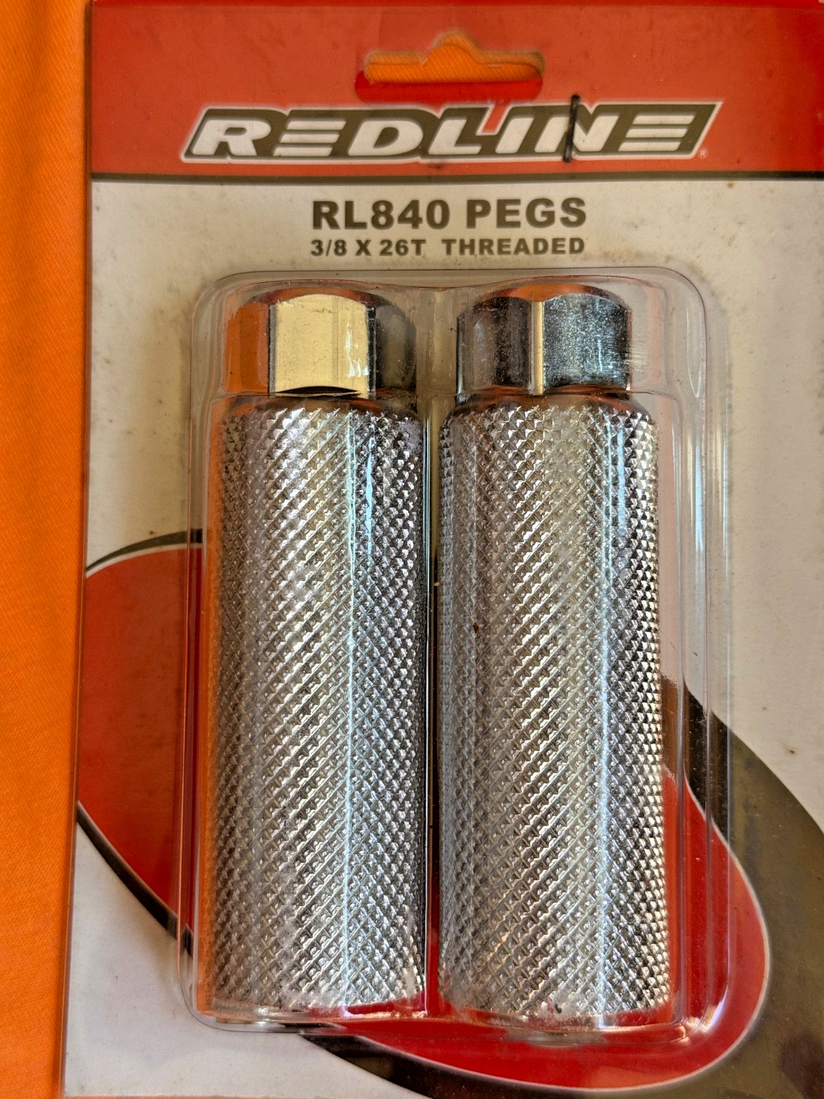 Redline RL840 Pegs 3/8 x 26T Threaded NOS Original Packaging VINTAGE MID SCHOOL