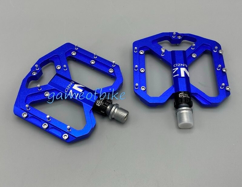 ENZO Mountain Bike Pedal Aluminum MTB Road Bike 3 Bearings Platform Pedals 9/16″
