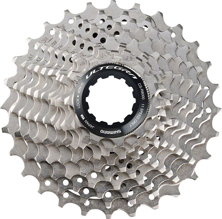 Shimano Ultegra CS-R8000 Cassette – 11 Speed, 11-28t, Silver