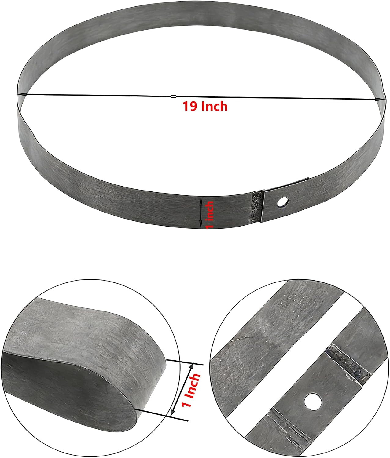 2-Pack Motorcycle Rim Tape, Heavy-Duty Rubber Rim Strip with Pre-Cut Valve Hole,