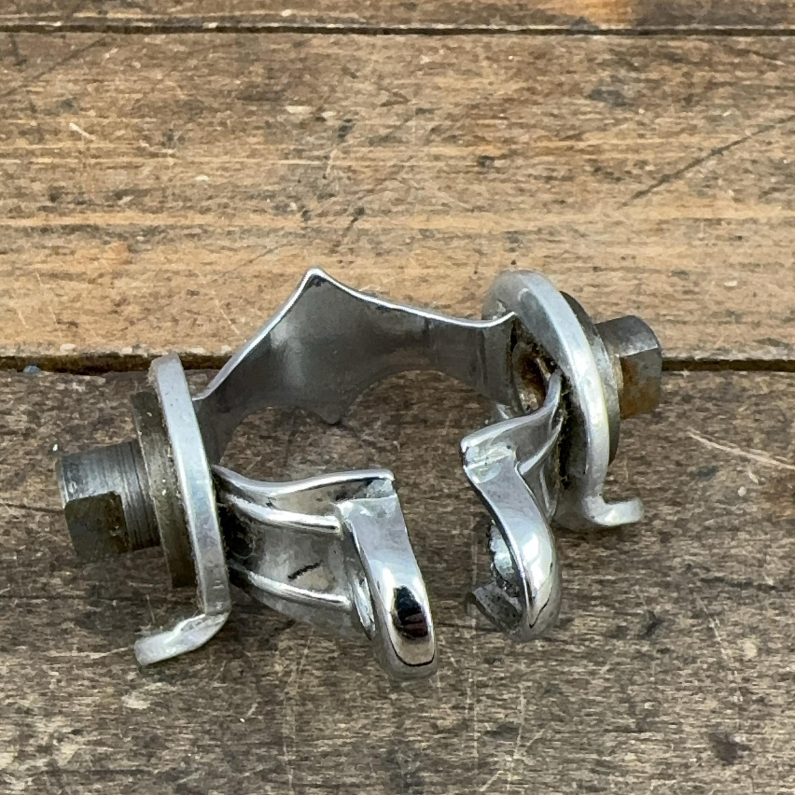 Vintage Campagnolo Friction Shifter Set Down Tube Clamp 28.6 Arms PARTS