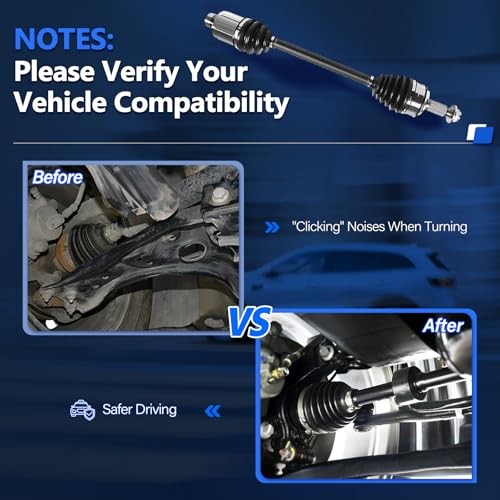 CV Axle Front RWD/4WD Replacement for Nissan Pathfinder Pickup D12 2.4L 3.3L