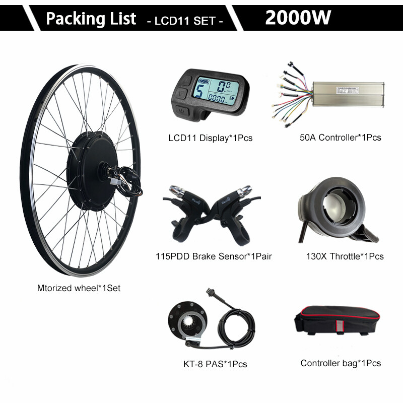 48/52V 2000W Mountain Electric Bicycle Front Rear Wheel Hub Motor 20-29inch 700C