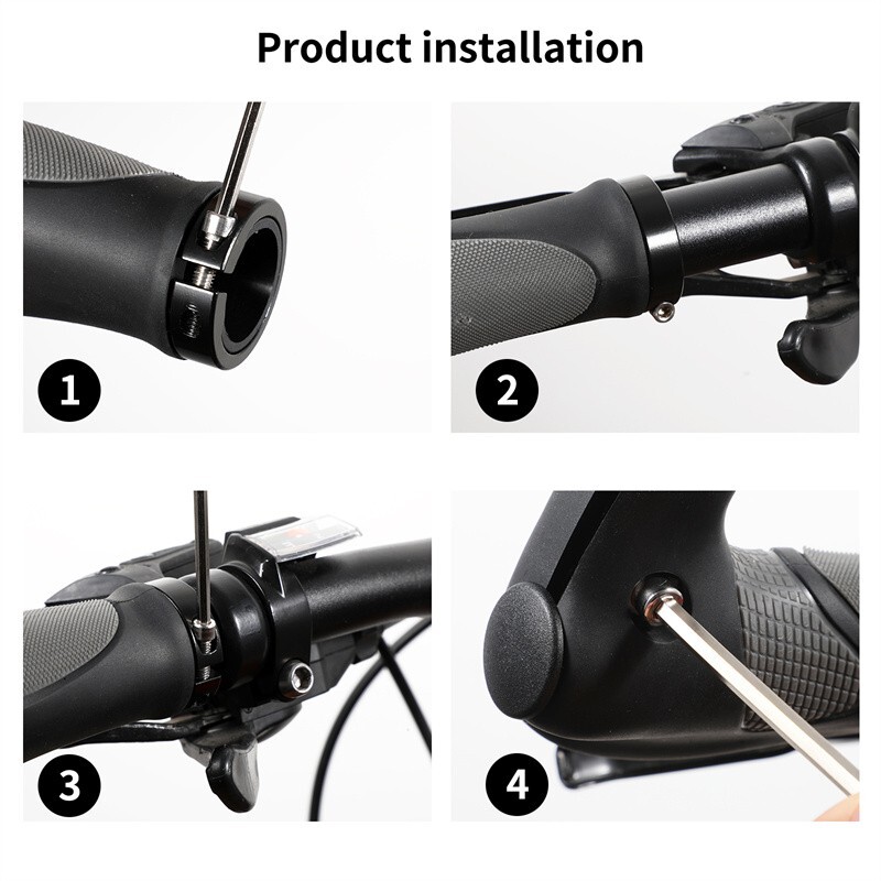 WEST BIKING Bike Grips Rubber Ergonomic Lock-on Bicycle Handlebar Bar Ends Plugs