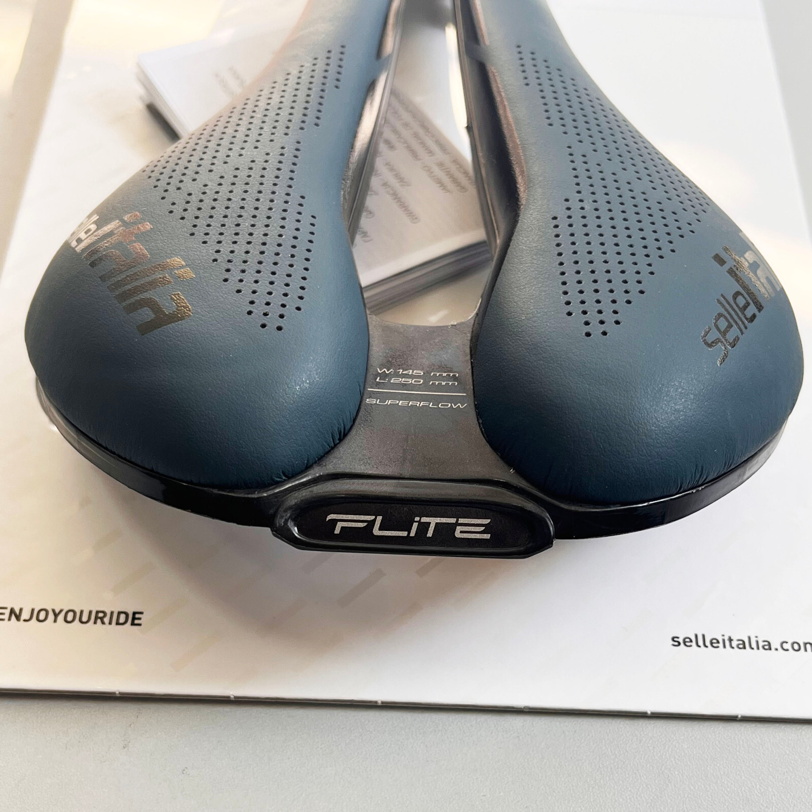Selle Italia Flite Boost Gravel L3 TI316 Superflow Saddle (Blue Granite)
