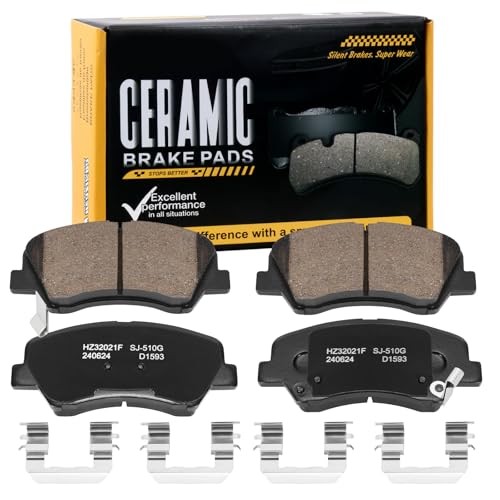 D1593 Front Ceramic Brake Pads Kit Fit For Hyundai Accent 2012-2017, For HZ1593